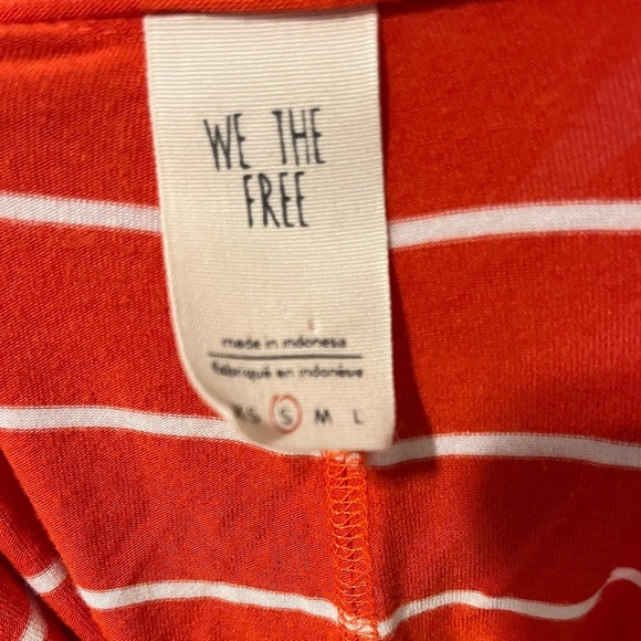 We The Free Vibrant Red and White Top women’s size S - Picture 2 of 4